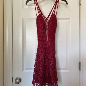 Burgundy formal dress
